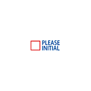 Accustamp Please Inital- 2 Color